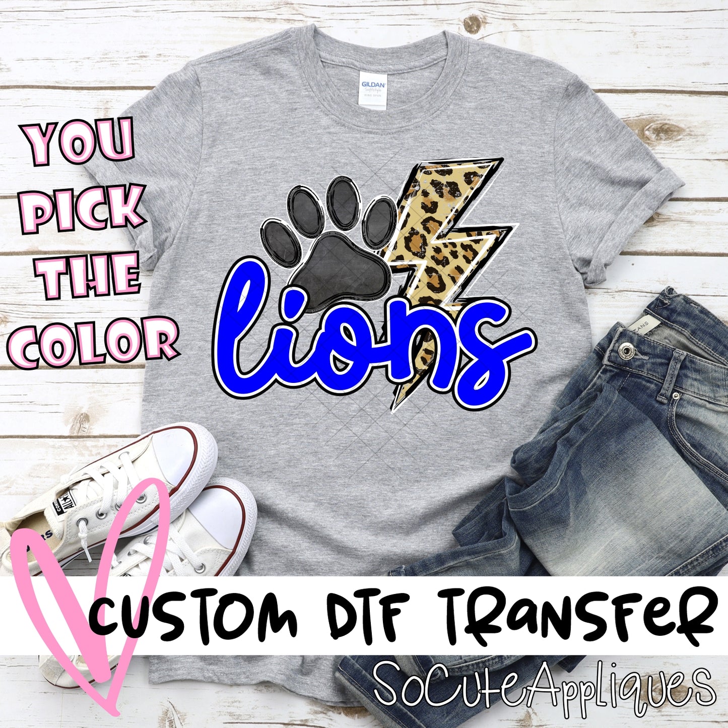 Lions leopard lightning bolt