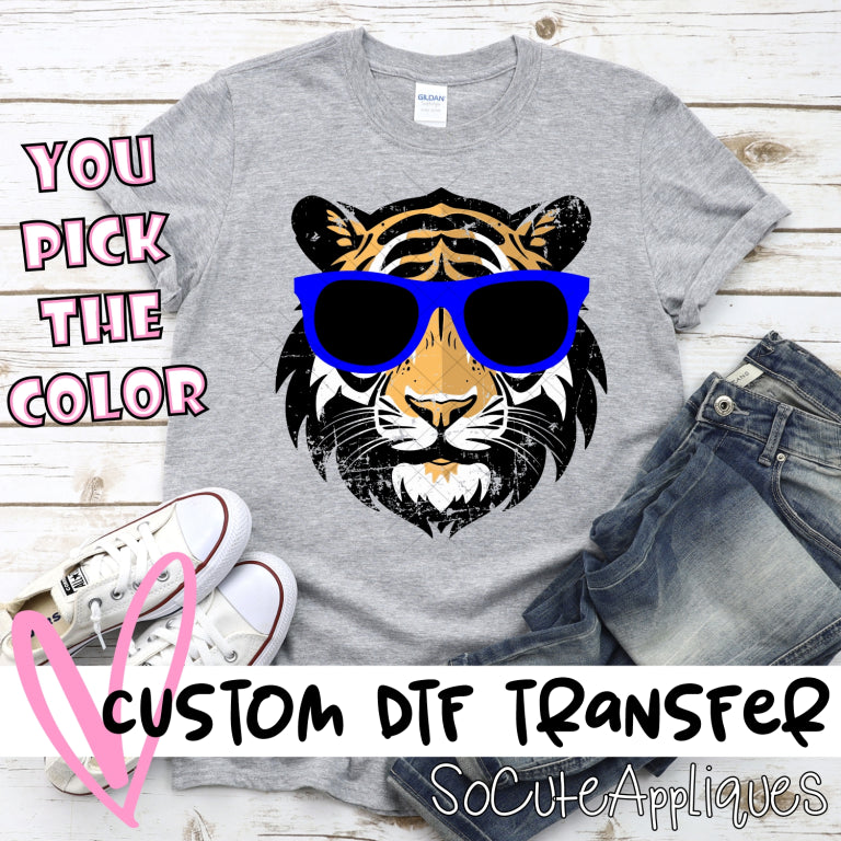 Tiger head with sunglasses