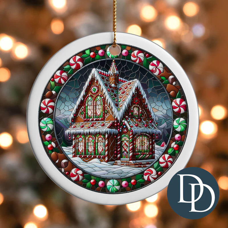 Gingerbread House Stained Glass