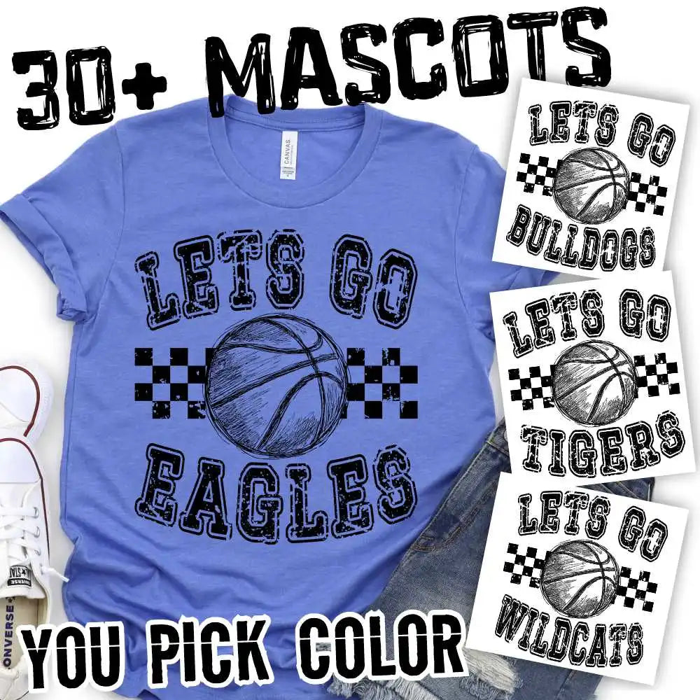 Mascot basketball on checks