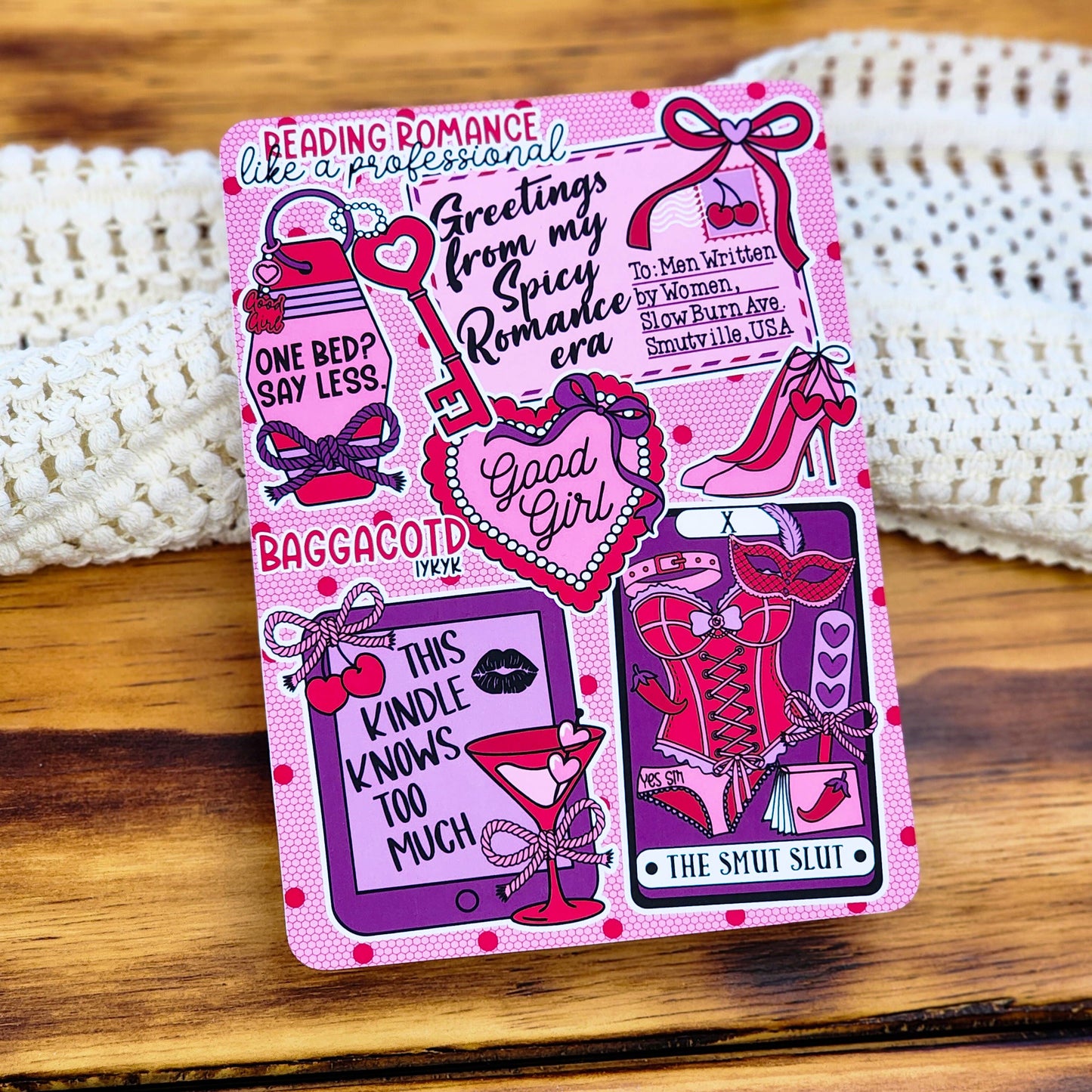 Kindle Cardstock Insert Print: Pretty Good Girls: I'm All Booked Signs Collage / Kindle Paperwhite 11th Generation (2021) 4.9x6.8"