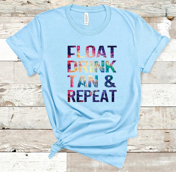 Float drink and tan repeat
