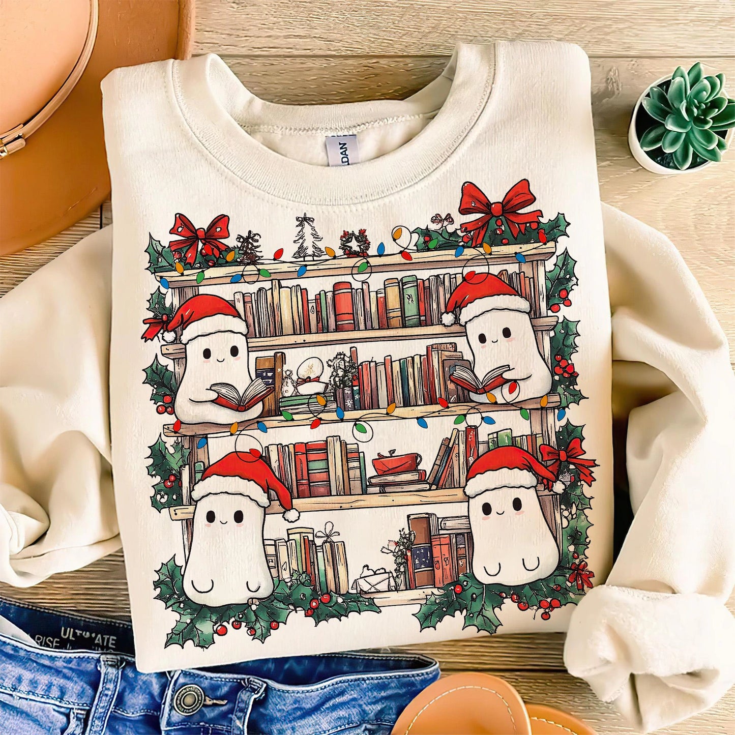 Ghost Santa Reading Books