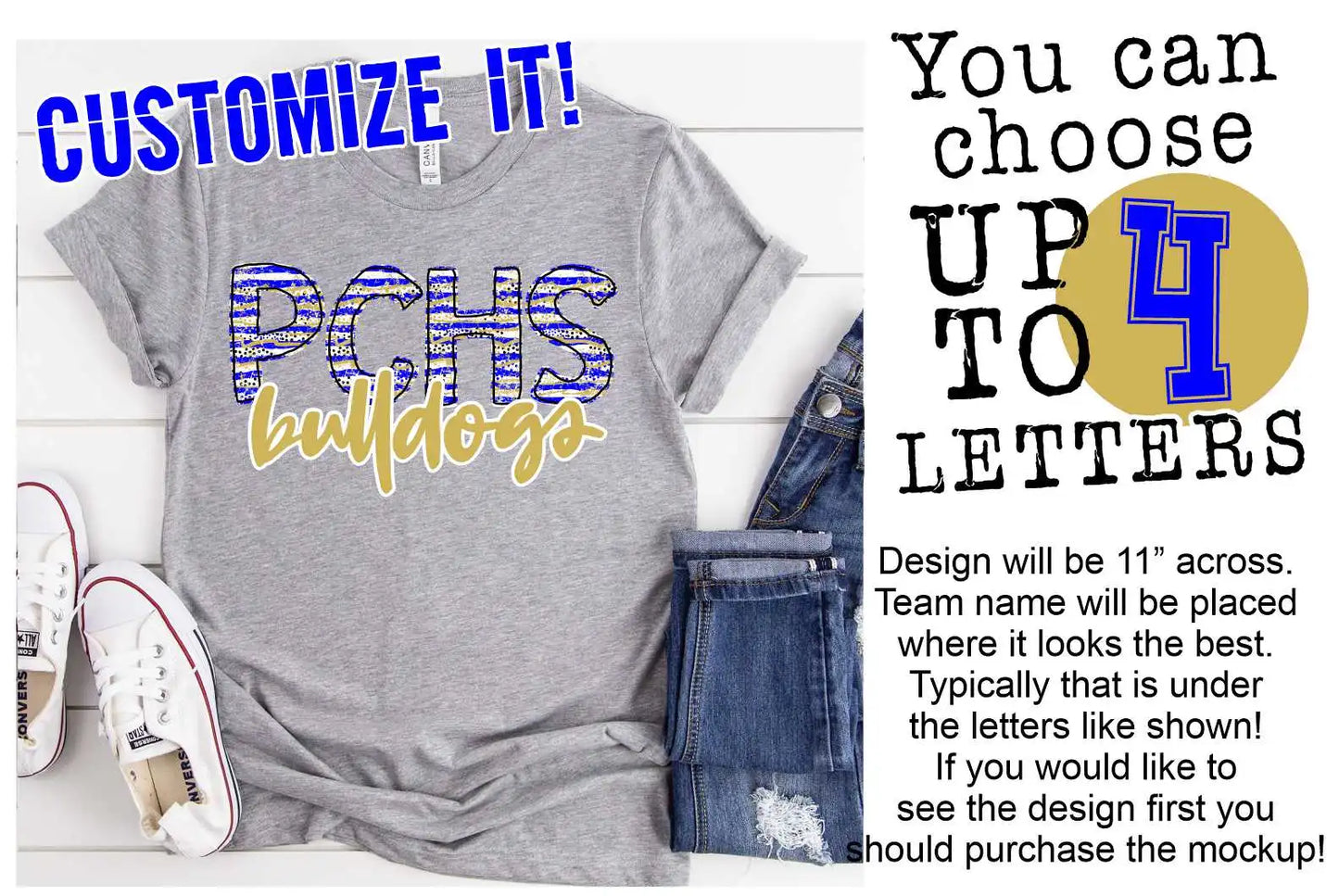 CUSTOM NAME* Multi color messy stripe Initial mascot