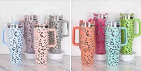 Engraved Tumbler with handle