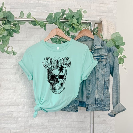 Skull with butterflies