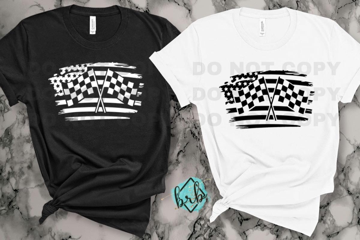 Race flags (white lettering)