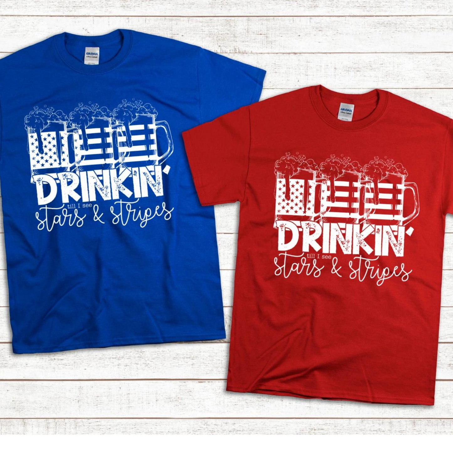 Drink till I see stars and stripes