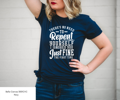 There's no need to repeat yourself