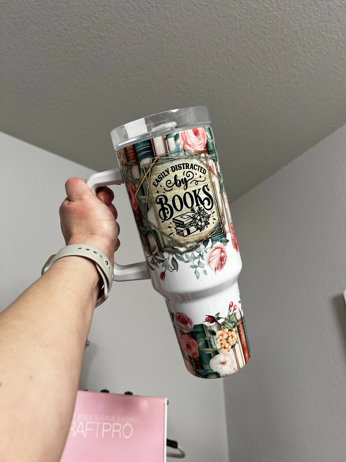 Easily Distracted By Books 40oz Tumbler Quencher