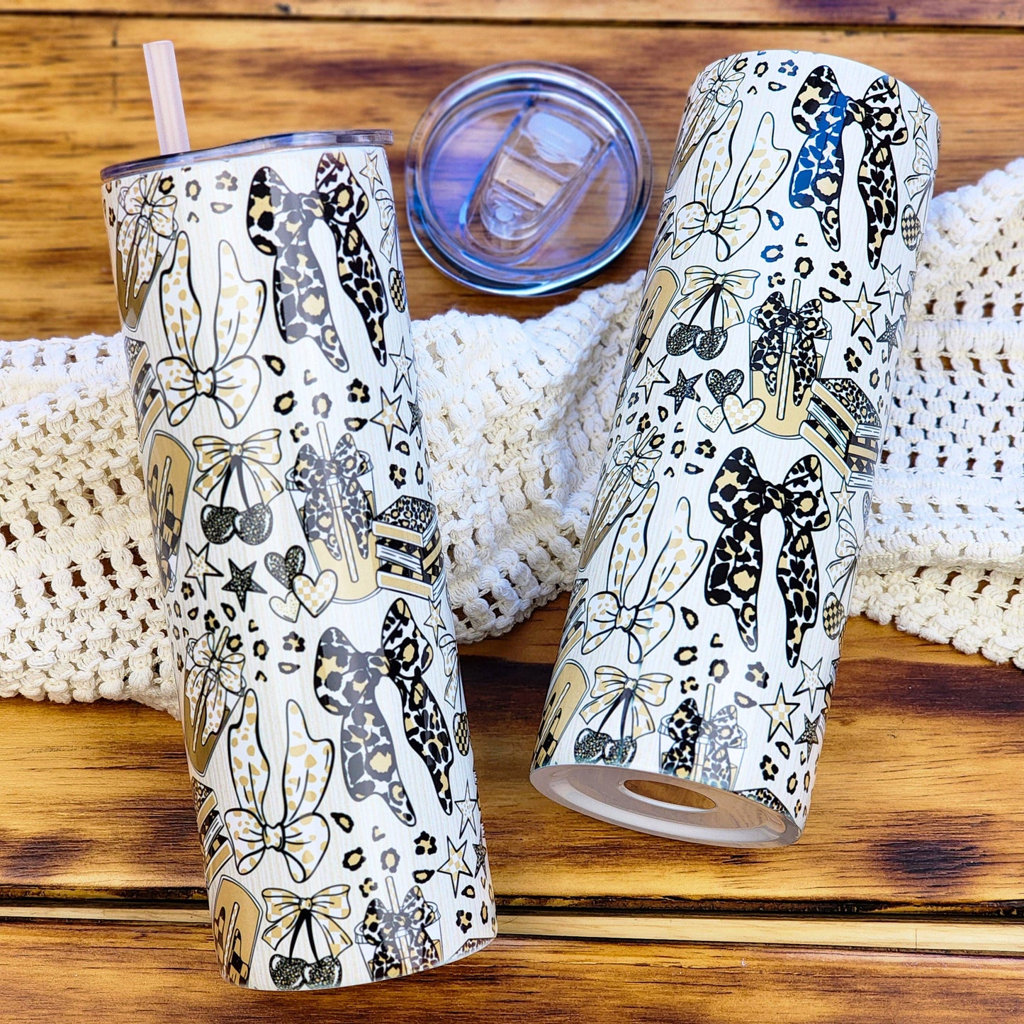 20 Ounce Tumbler - General Bookish - Leopard Luxe