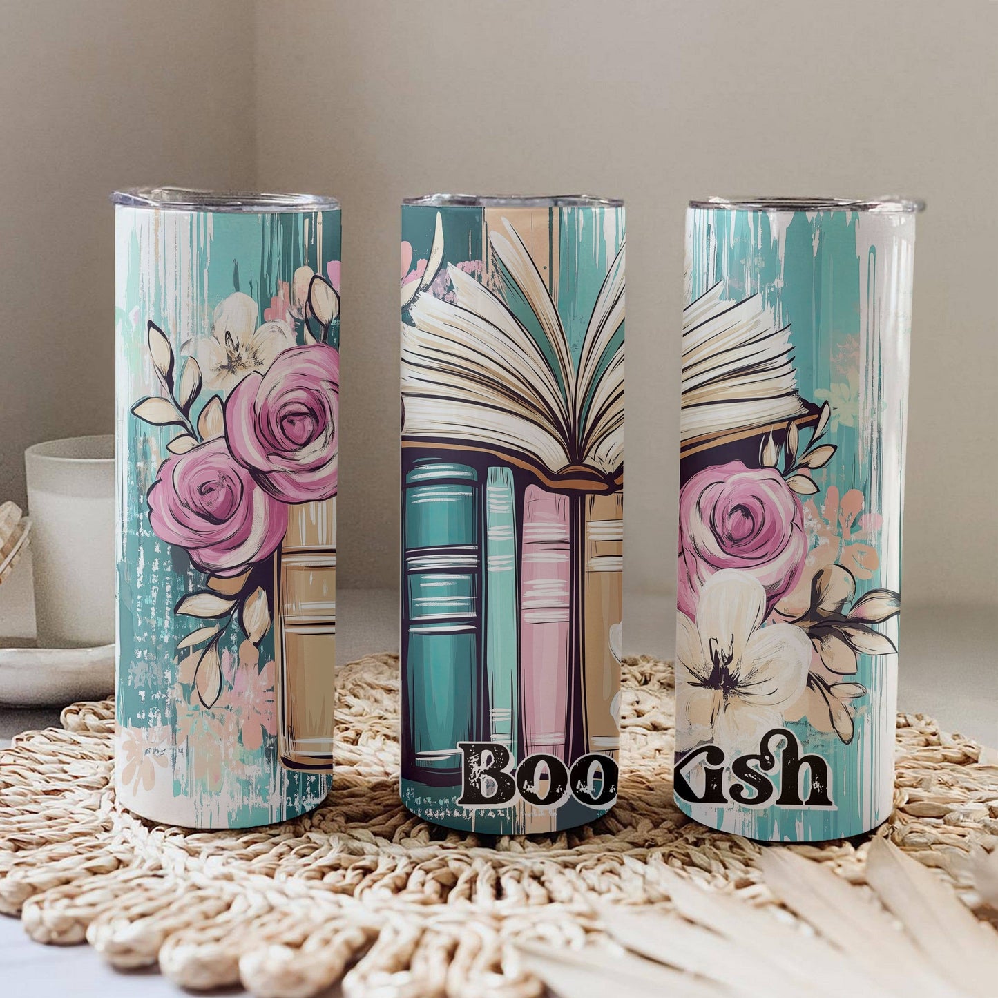 20 Ounce Tumbler - General Bookish - Floral Bookish