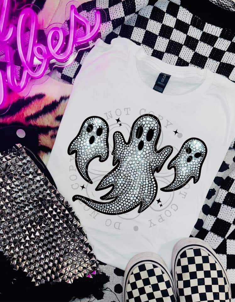 Faux rhinestone ghosts