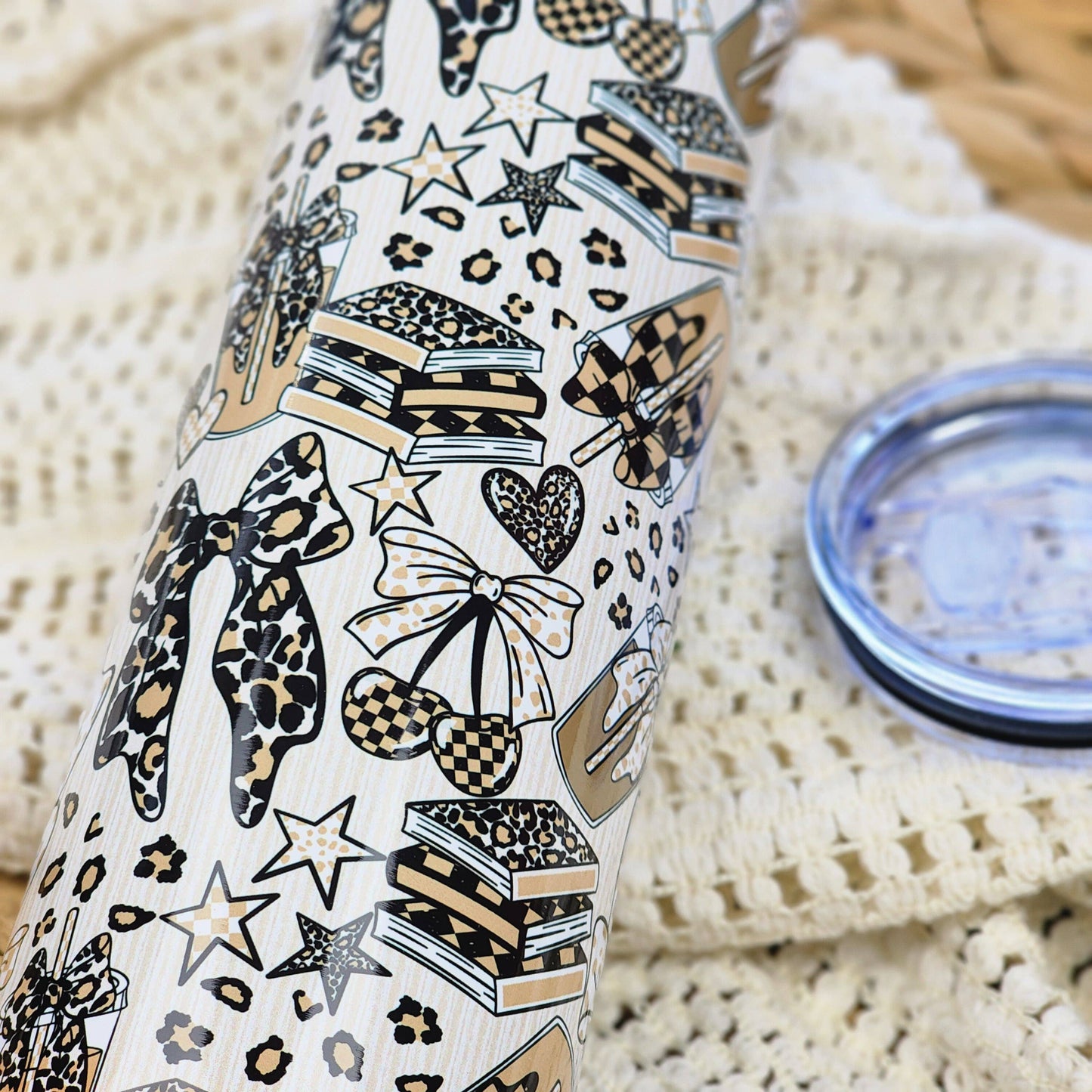 20 Ounce Tumbler - General Bookish - Leopard Luxe