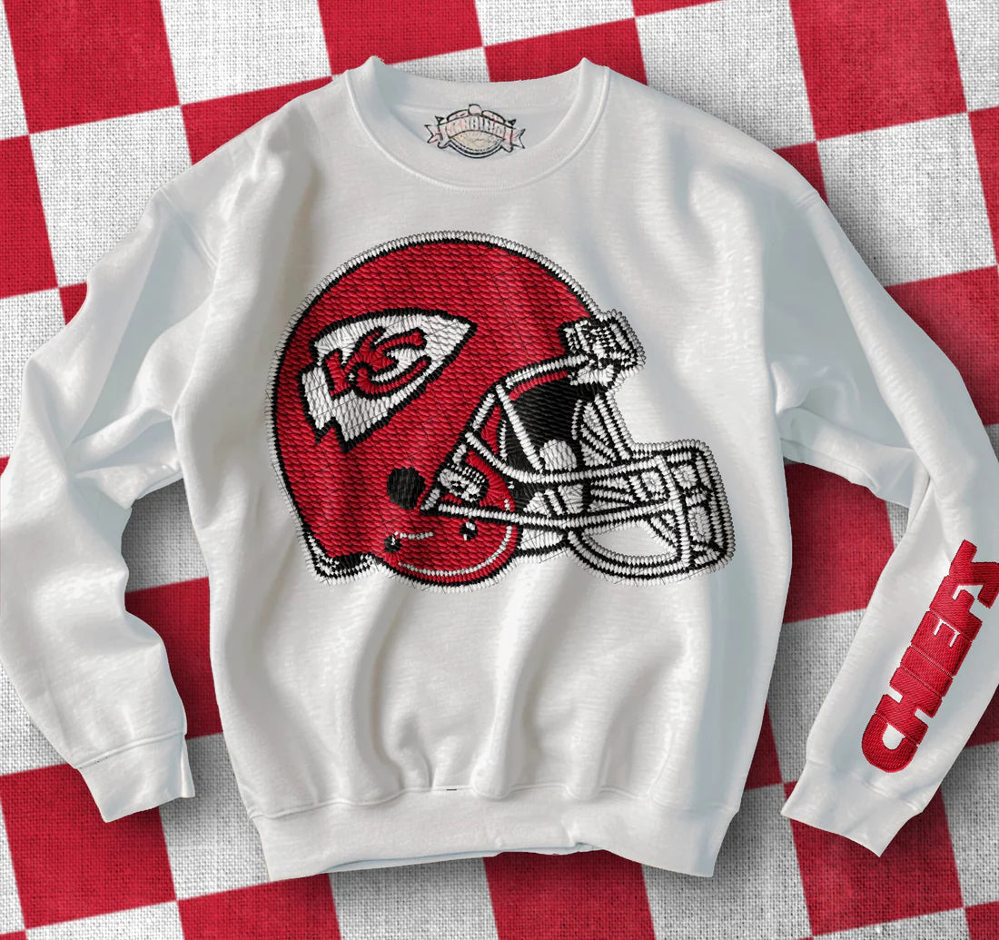 Faux Twill Embroidery Helmet with Sleeve