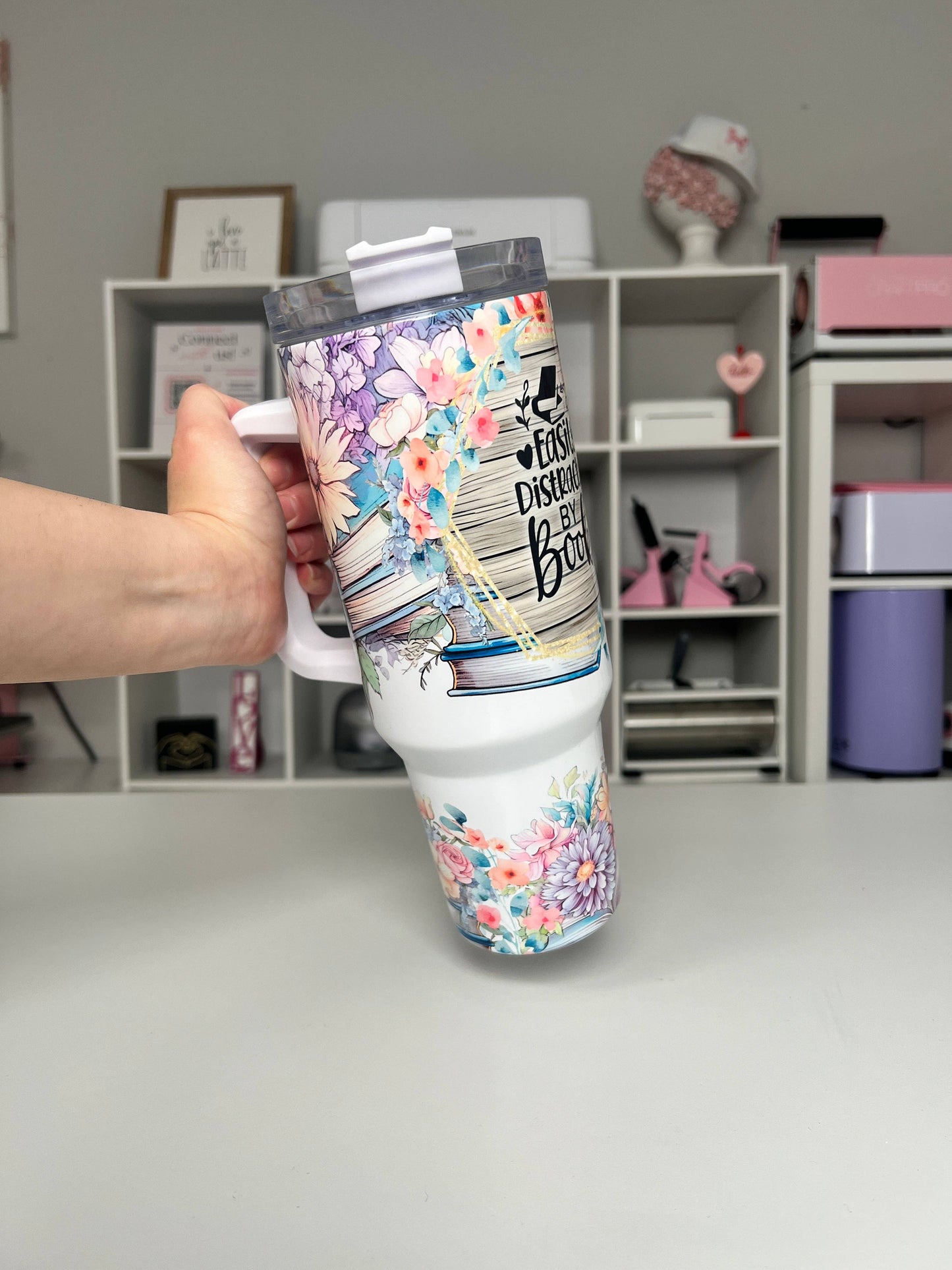 Easily Distracted By Books #2 40oz Custom Tumbler