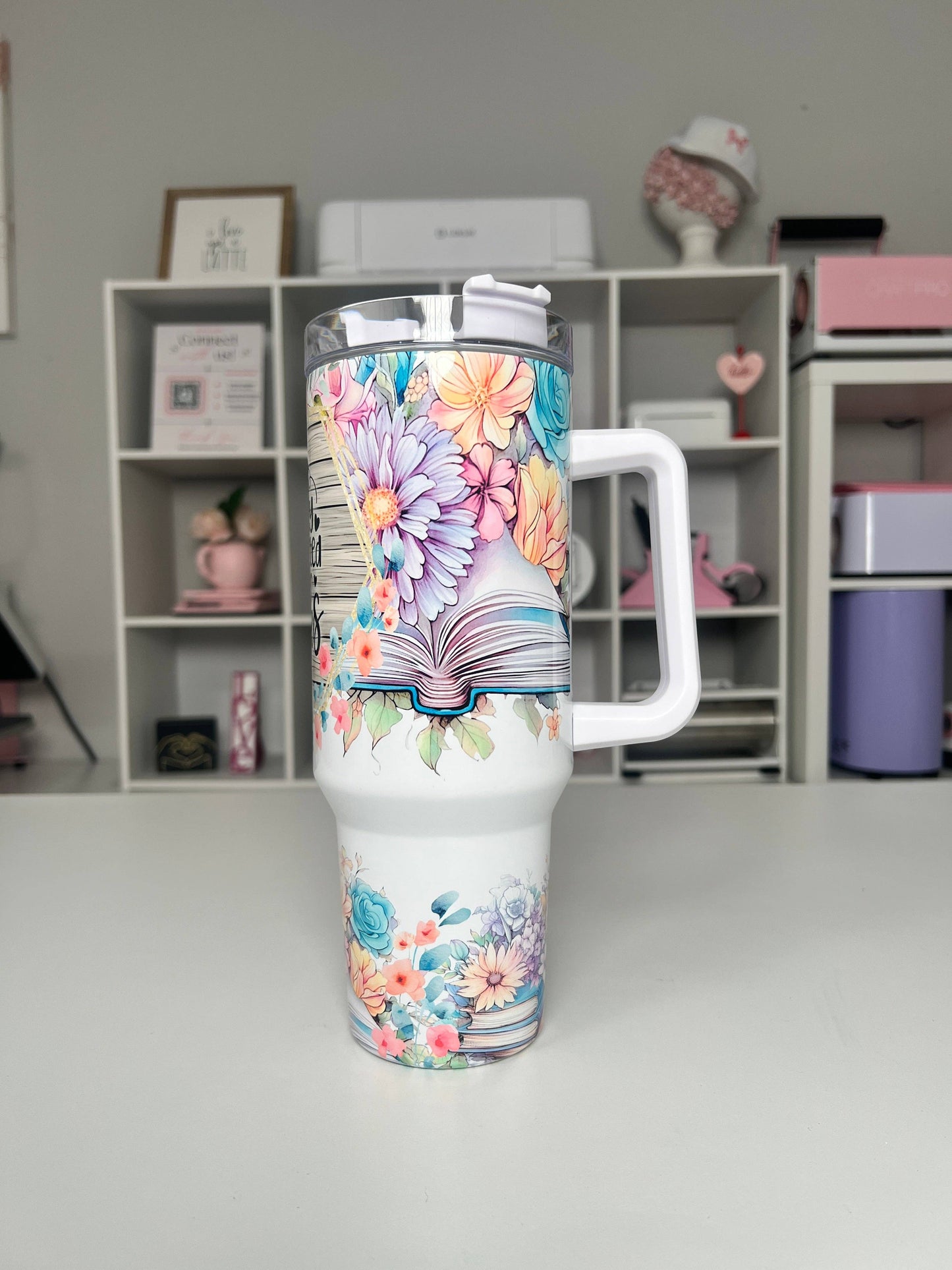 Easily Distracted By Books #2 40oz Custom Tumbler