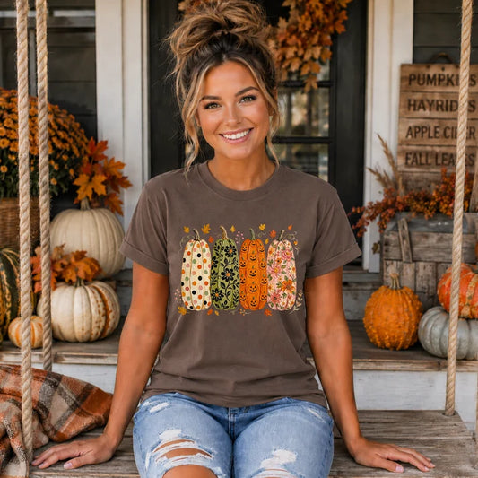 4 Cute Patterned Pumpkins