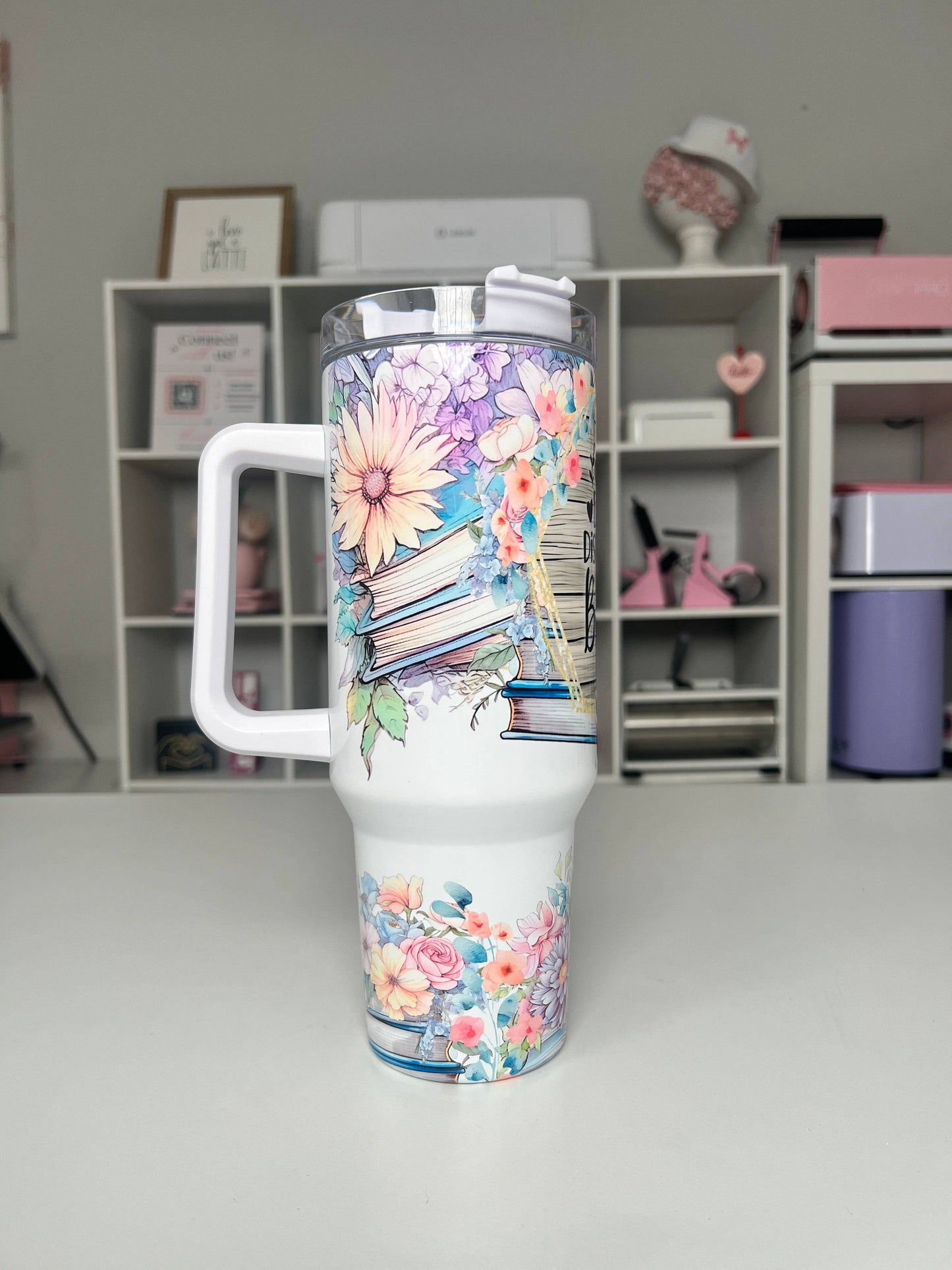 Easily Distracted By Books #2 40oz Custom Tumbler