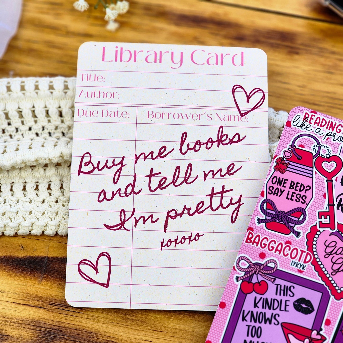 Kindle Cardstock Insert Print: Pretty Good Girls: I'm All Booked Signs Collage / Kindle Paperwhite 11th Generation (2021) 4.9x6.8"