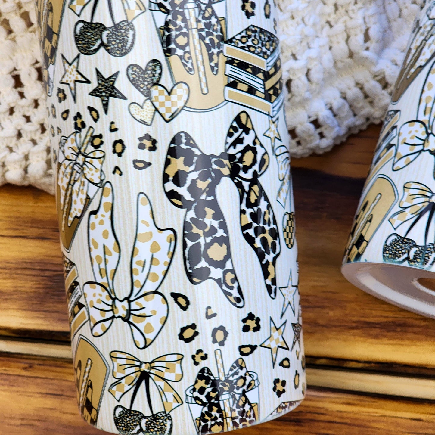 20 Ounce Tumbler - General Bookish - Leopard Luxe