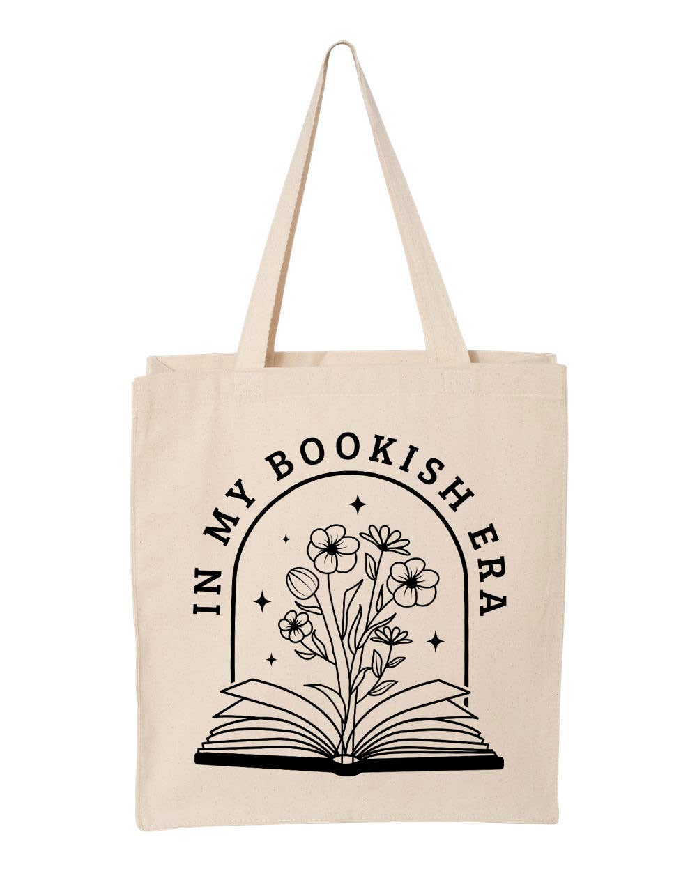 In My Bookish Era Book Lover Canvas Tote Bag