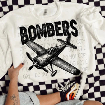 Bombers black/white outline