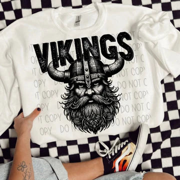 Vikings black/white outline