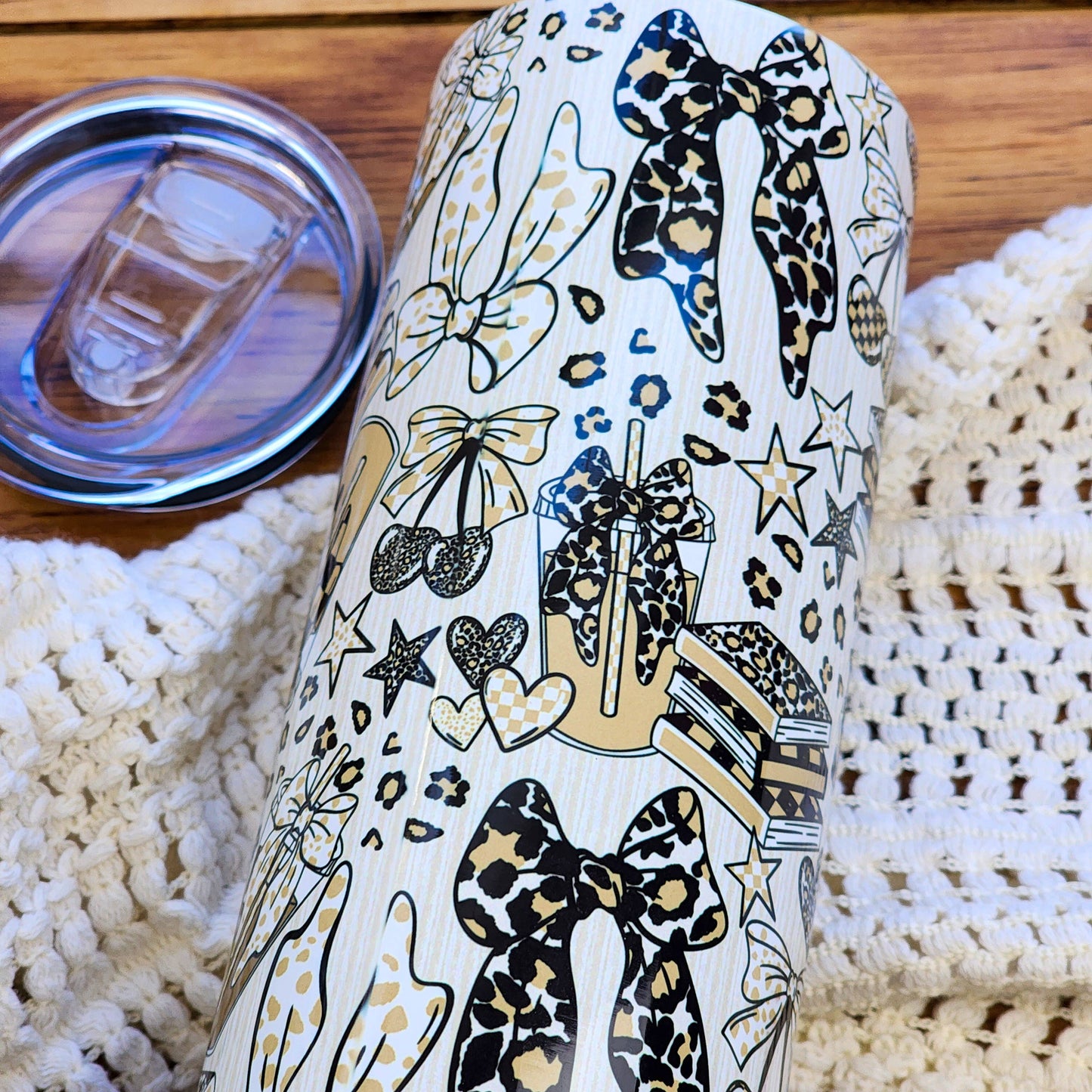 20 Ounce Tumbler - General Bookish - Leopard Luxe