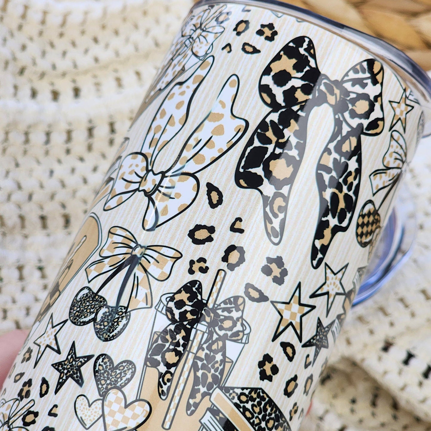 20 Ounce Tumbler - General Bookish - Leopard Luxe