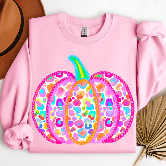 Neon leopard pumpkin