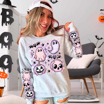 Pink and purple Halloween items