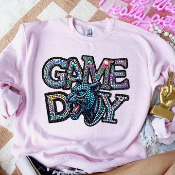 Game day rhinestone colored mascot