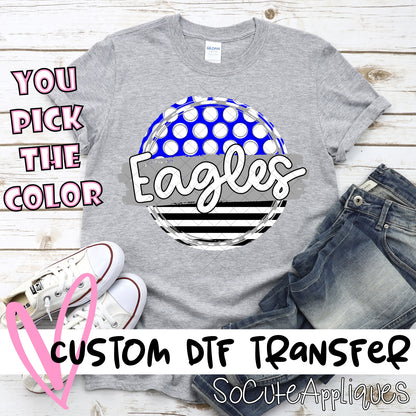 Eagles polka dot stripe circle