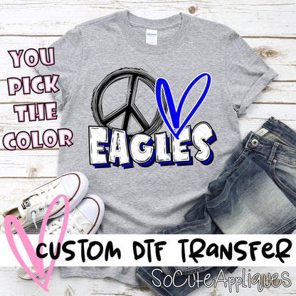 Peace heart Eagles