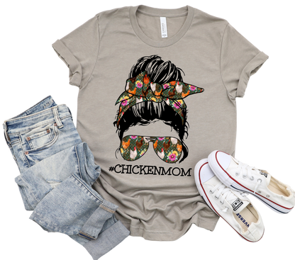 Chicken mom messy bun