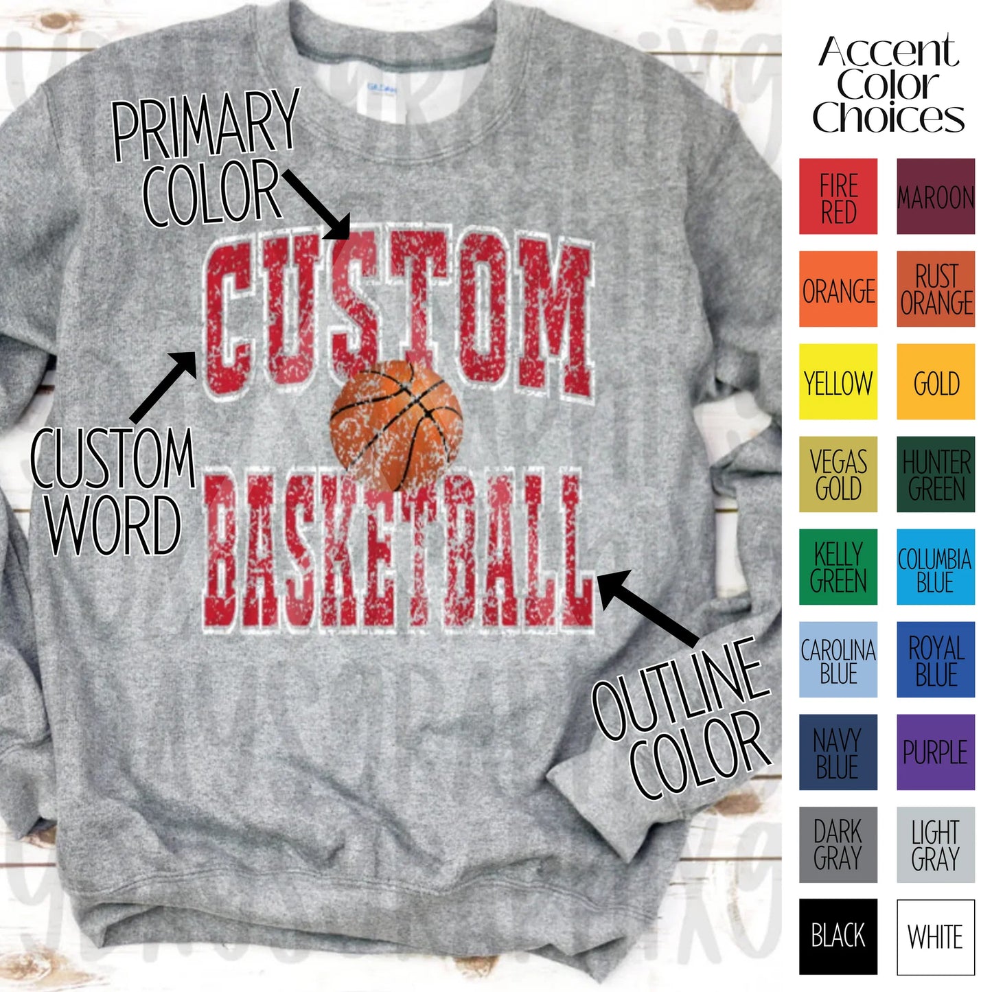 Vintage [CUSTOM WORD] Basketball