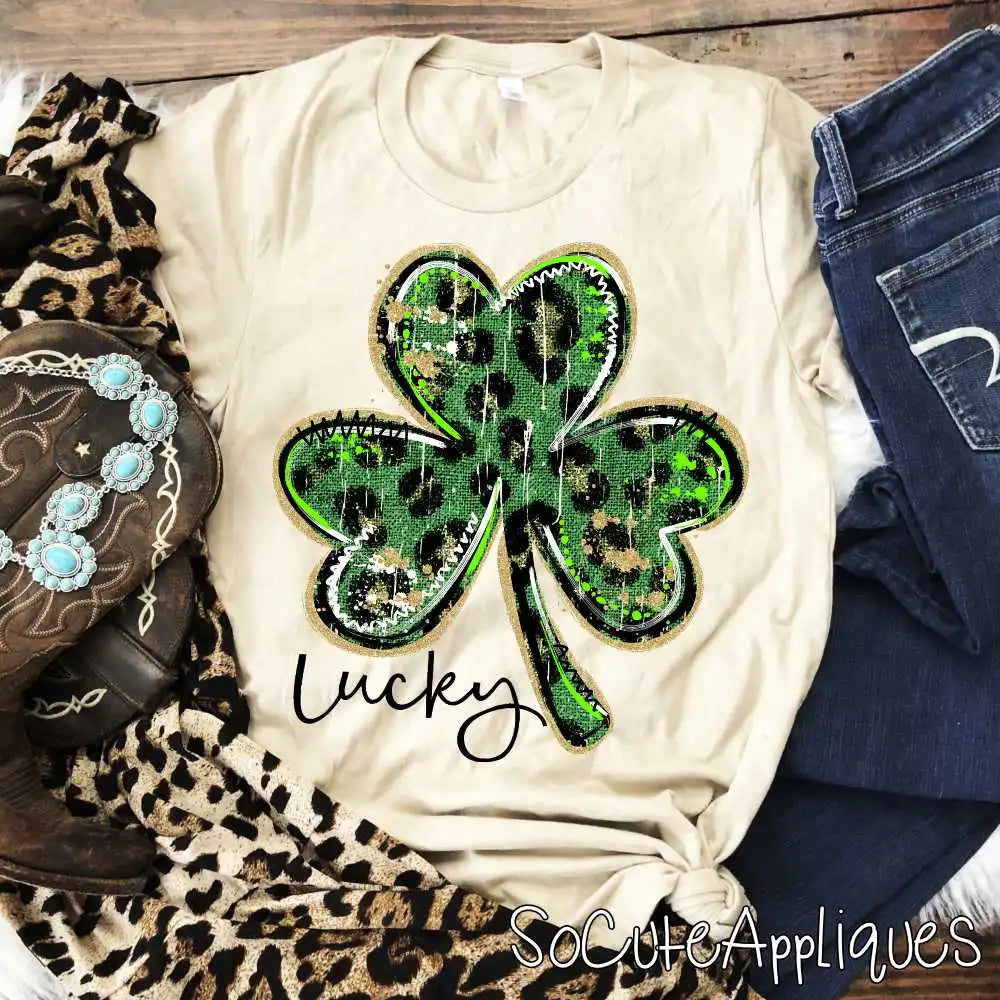 Clover leopard gold lucky
