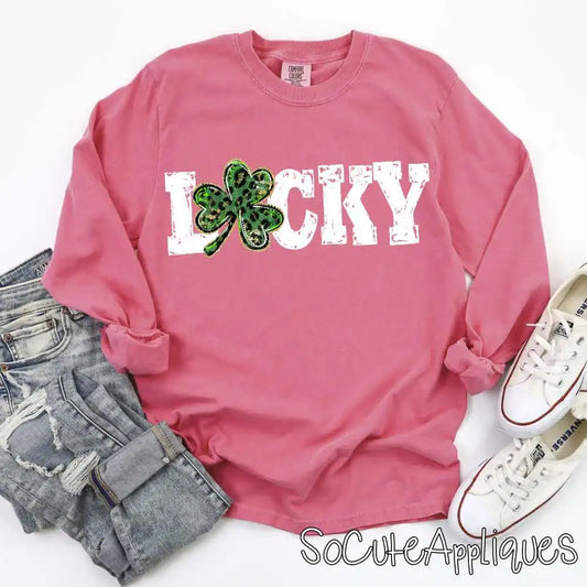 LUCKY with leopard clover W