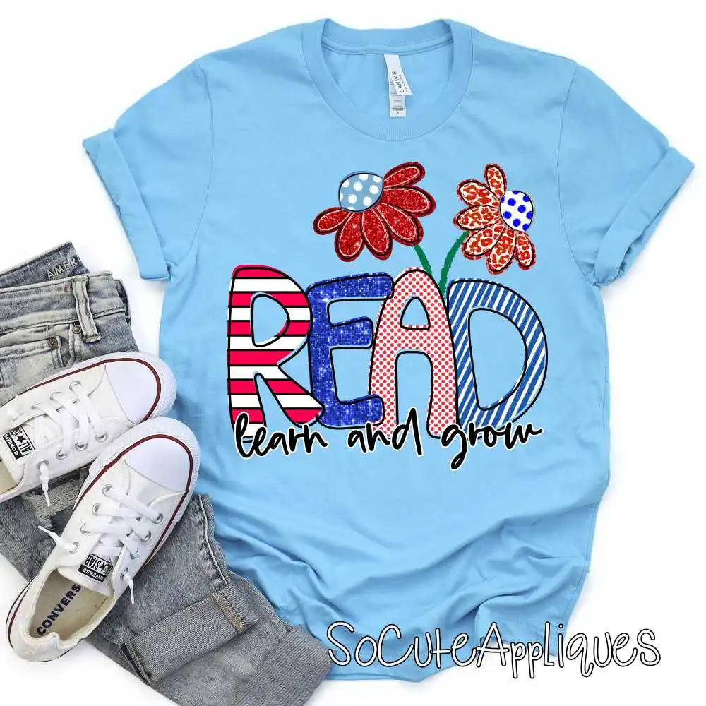 Read learn and grow flowers