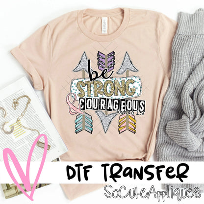 Be strong and courageous - gold