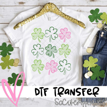 Multi clover pink and green