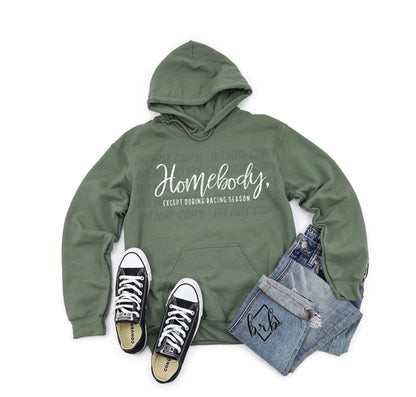 Homebody except during racing season