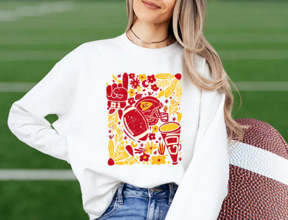 KANSAS CITY FLORAL ABSTRACT FOOTBALL