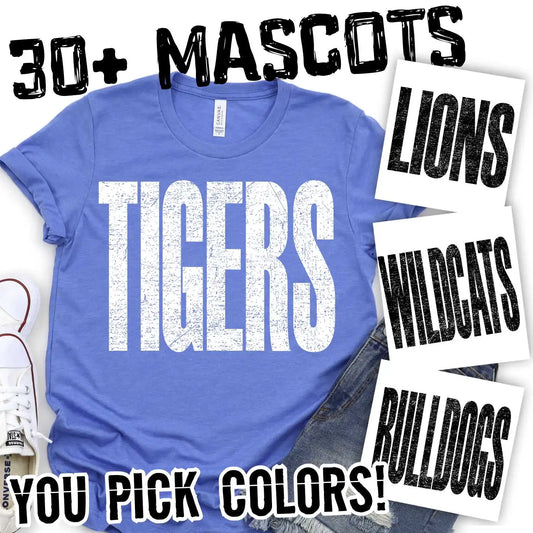 Big SIMPLE block distressed Mascot
