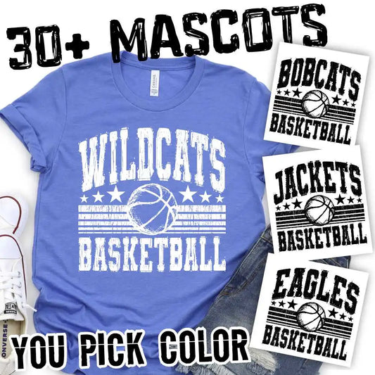 Mascot basketball retro stars and stripes