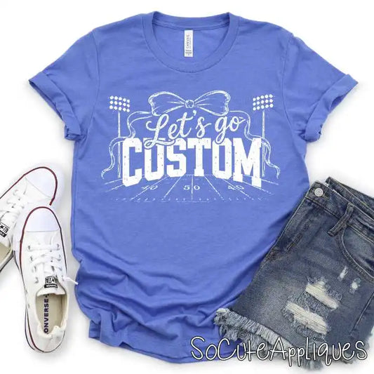 CUSTOM Lets go MASCOT football field and bow