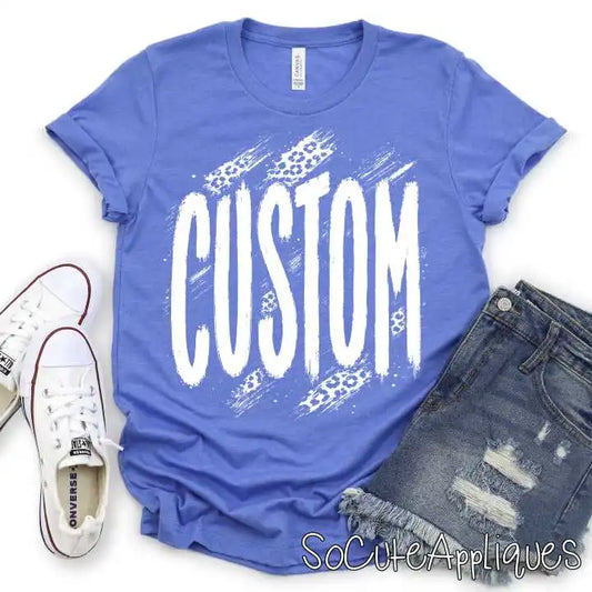 CUSTOM MASCOT on leopard stripes