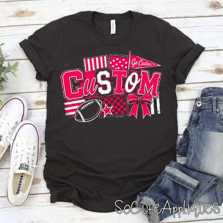 CUSTOM MASCOT mixed font