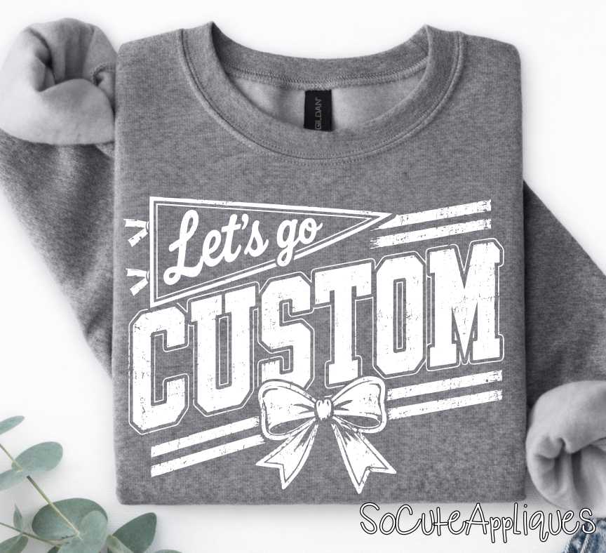 CUSTOM MASCOT Lets go MASCOT retro flag